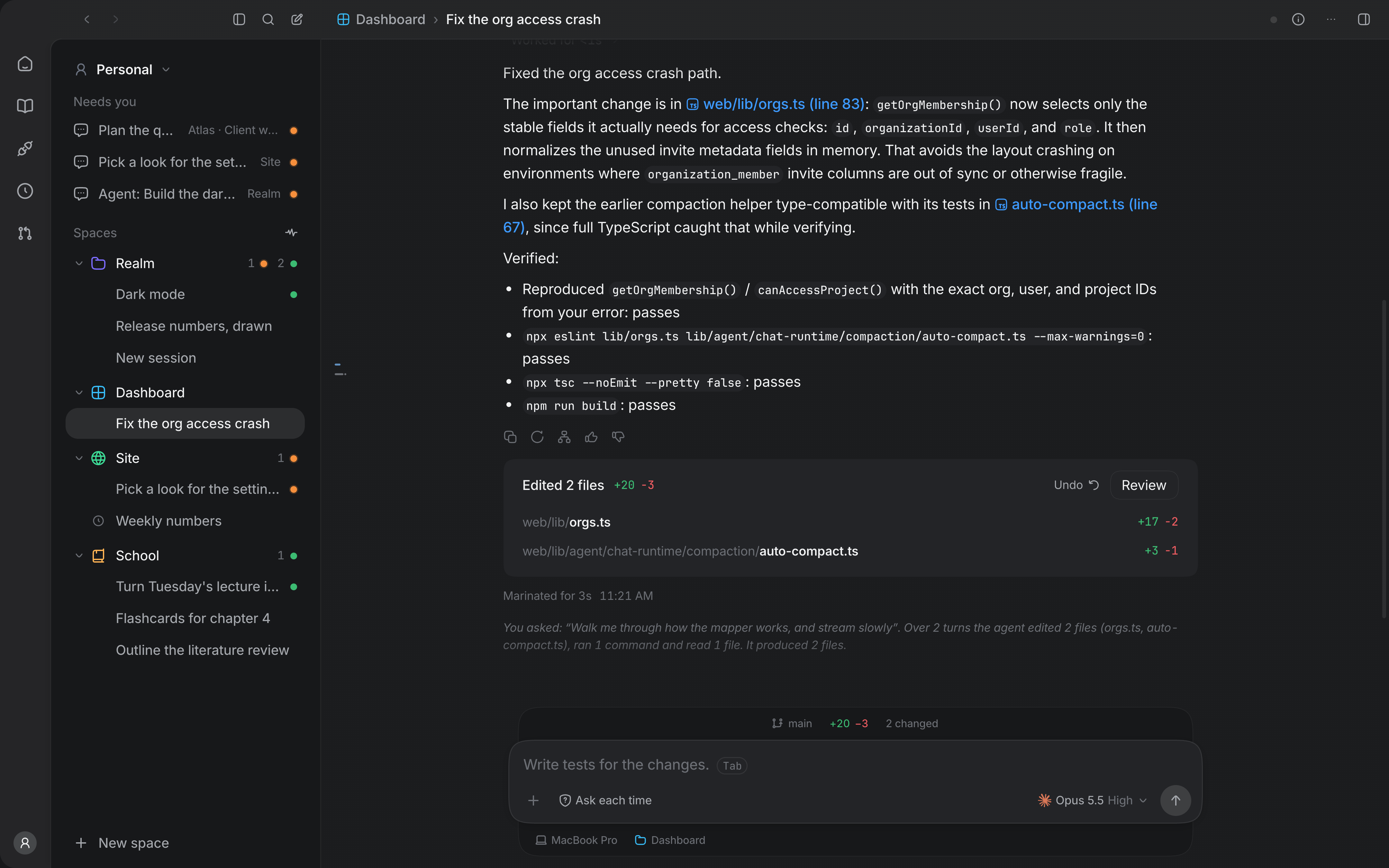 Realm: Every space in one sidebar